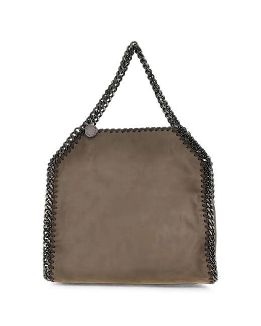 Stella McCartney Brown Falabella Whipstitch-Trim Tote Bag