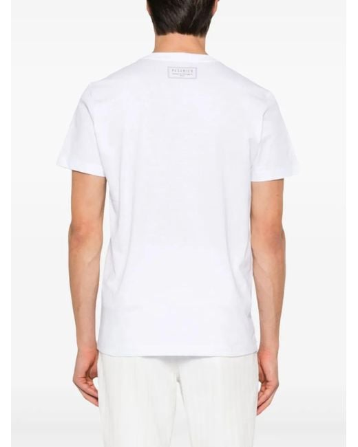 Peserico White Logo-Print T-Shirt for men
