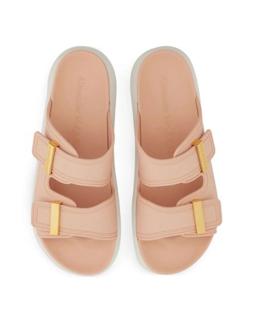 Sandalias con doble hebilla Alexander McQueen de color Pink