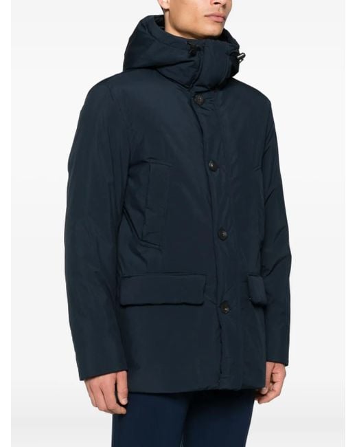 Woolrich Blue Logo Down Jacket for men
