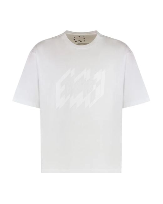 EZR White Graphic-Print T-Shirt for men