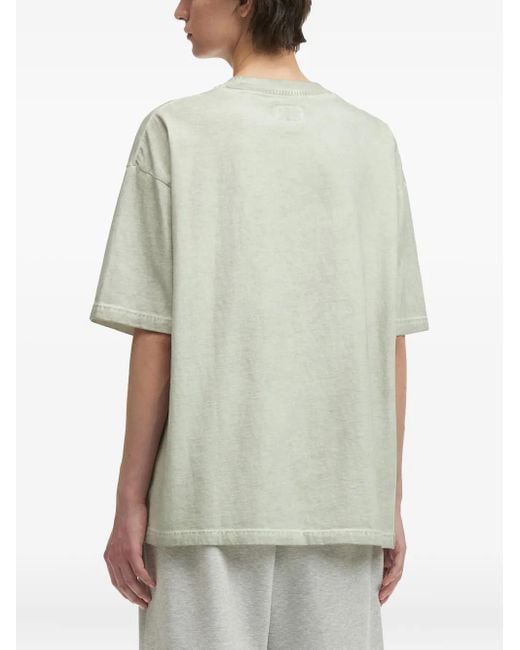 Izzue Green Embossed-Logo T-Shirt for men