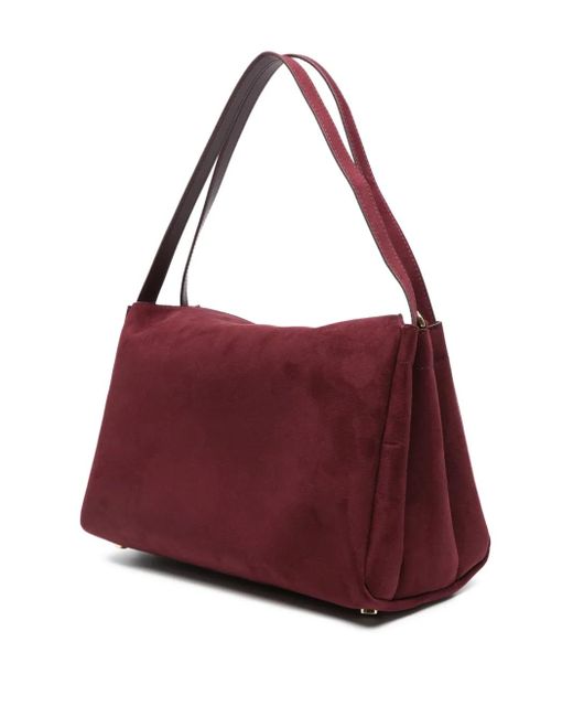 THEMOIRÈ Red Flap-Detail Shoulder Bag