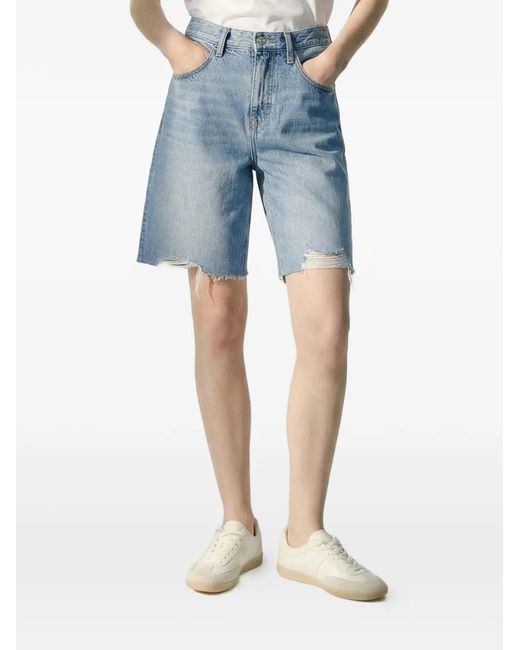 Hey Joanie Blue Coastal Breeze 90's Distressed Shorts