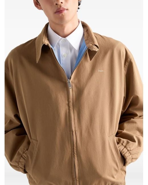 Prada Natural Cotton Bomber Jacket for men