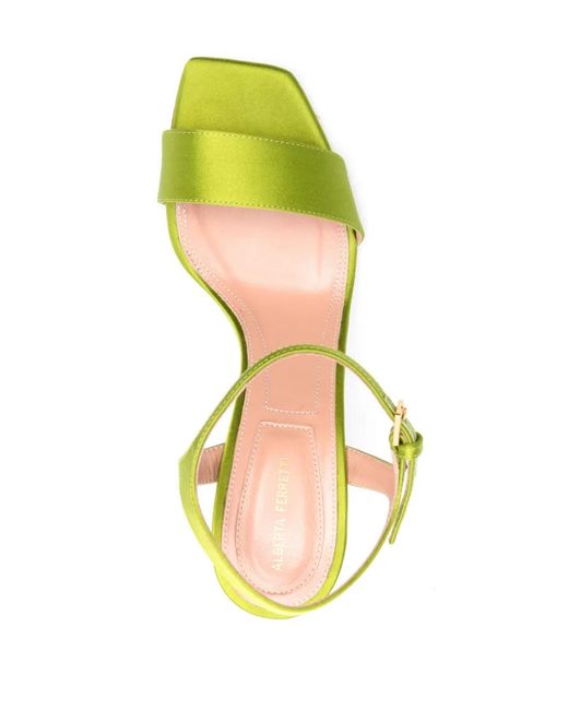 Alberta Ferretti Yellow 90Mm Open-Toe Sandals