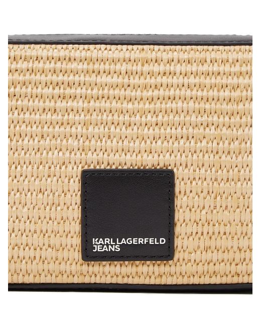 Karl Lagerfeld Black Logo-Patch Cross Body Bag