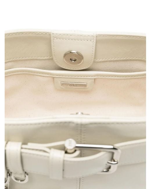 OSOI White Mini Brocle Shoulder Bag