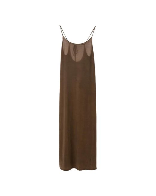 Uma Wang Brown Daya Sleeveless Maxi Dress