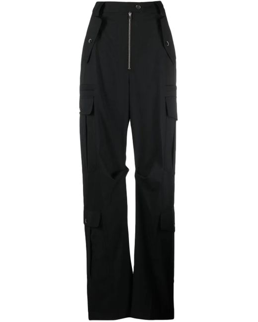 Christopher John Rogers Black Cargohose Mit Weitem Bein