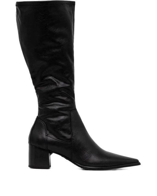 Stivali Al Ginocchio A Punta di Vagabond in Black