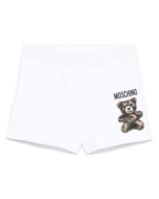 Moschino White Teddy Bear Shorts