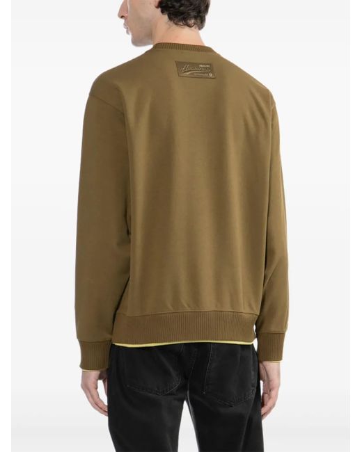 Aape By A Bathing Ape Green Logo-Embossed Sweatshirt for men