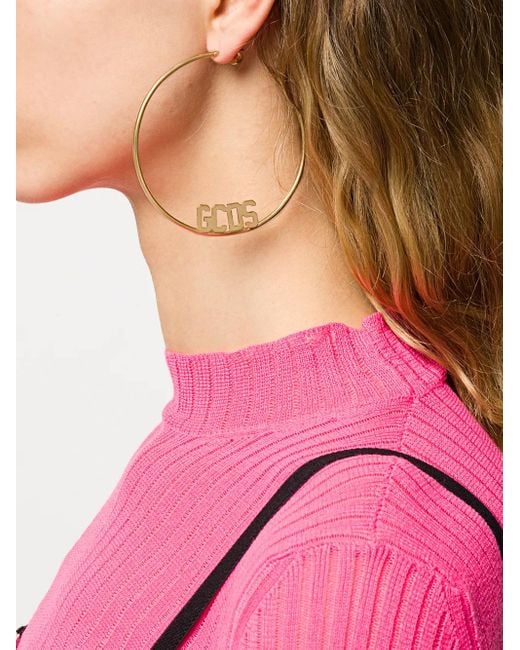 Gcds Metallic Oversized Single Hoop Earring