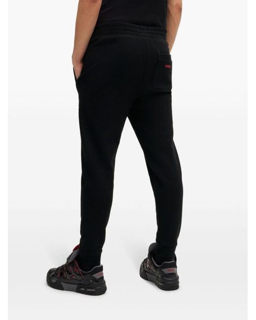 HUGO Halbhohe Straight-Leg-Jogginghose in Black für Herren