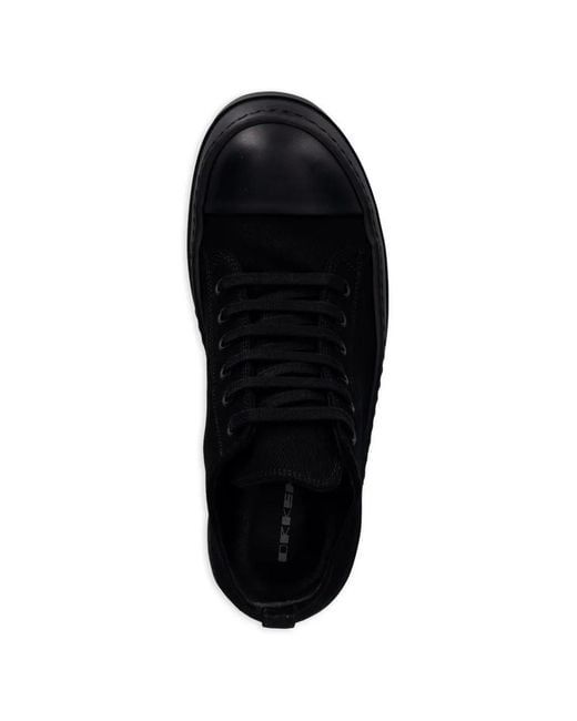 Rick Owens Black Low-Top Sneakers