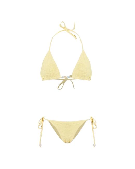Hunza G Metallic Bikini Gina À Perles