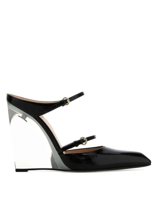 Gucci Black 110Mm Transparent Heel Mules