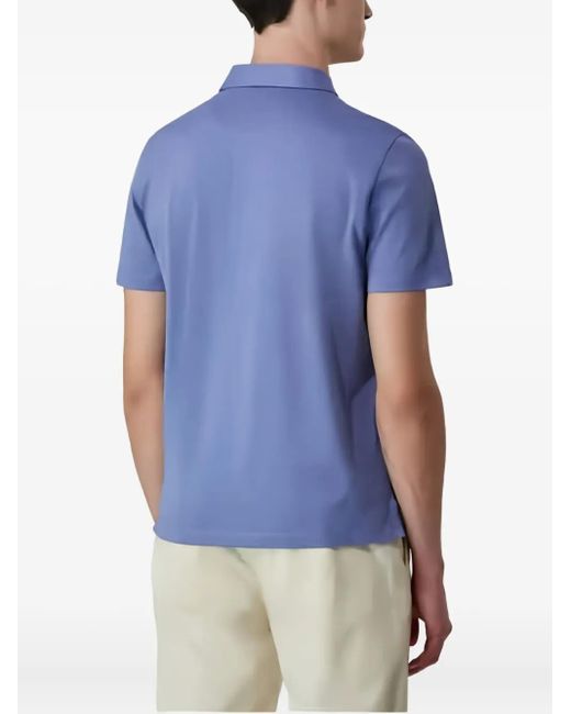 Canali Blue Button Polo Shirt for men