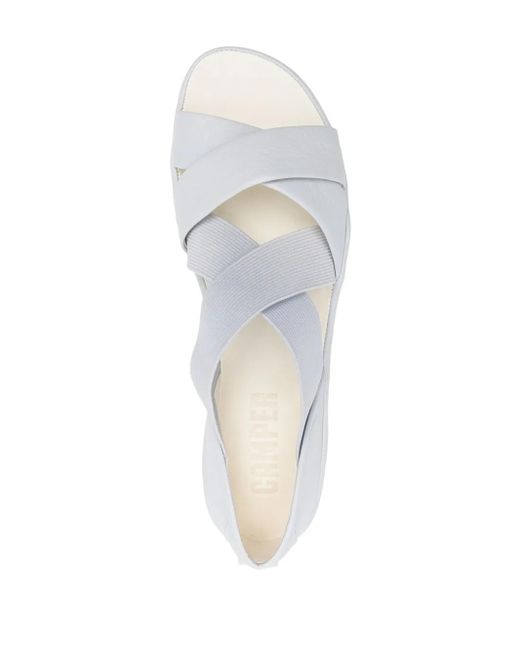 Camper White Right Nina Crossover Sandals
