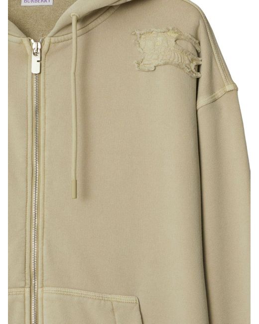 Burberry Natural Equestrian Knight Motif Zip-up Hoodie for men