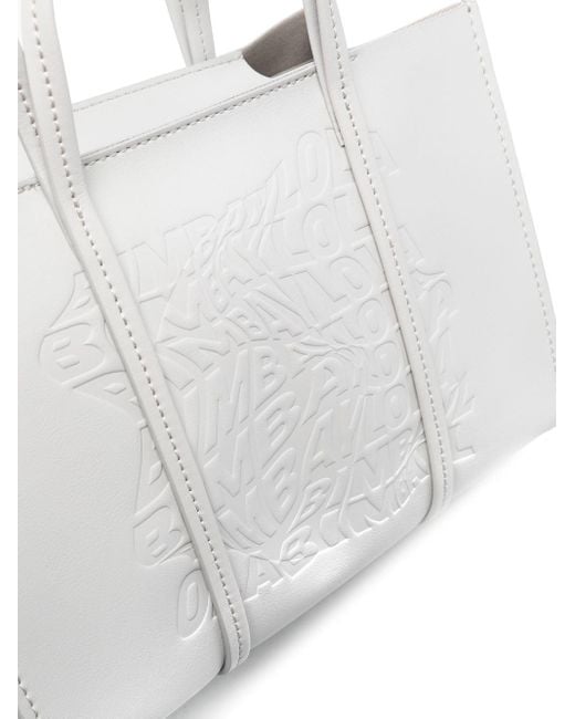 Bimba Y Lola White Logo-embossed Shopper Bag