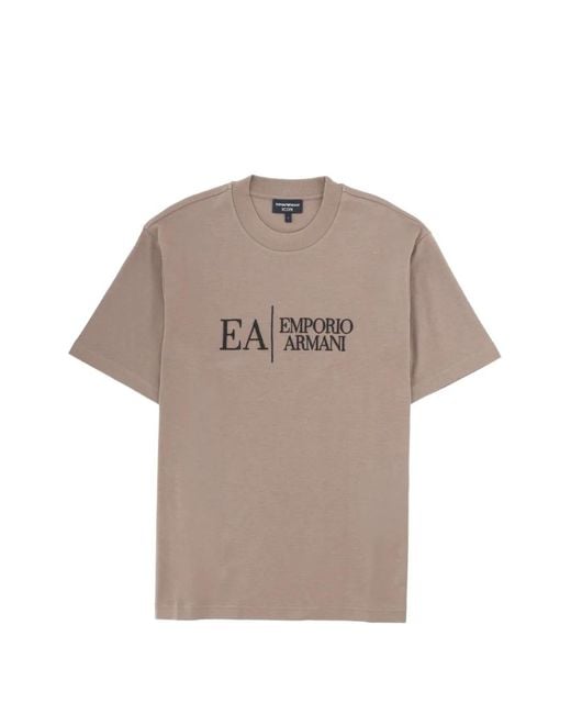 Emporio Armani Gray Round-Neck T-Shirt for men