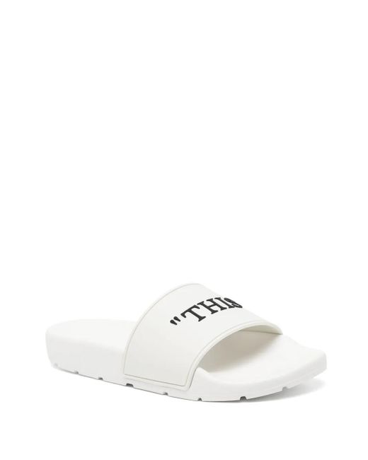 Off-White c/o Virgil Abloh White Graphic-Print Flip Flops