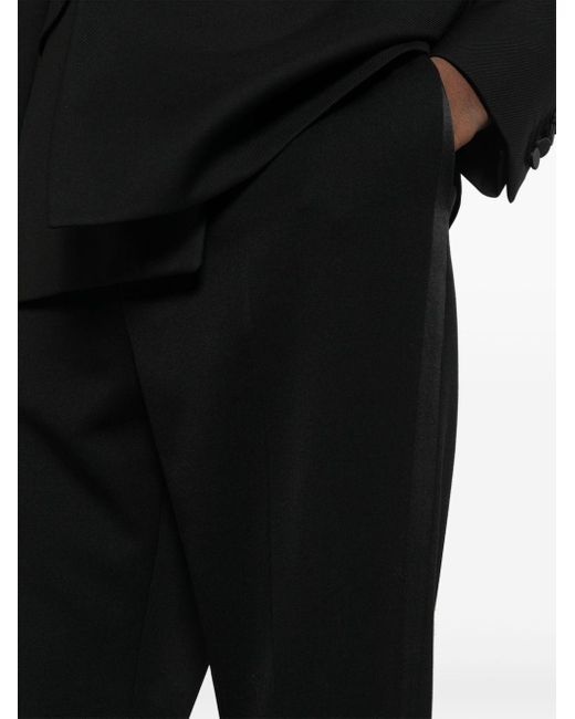 Pantalones rectos de talle alto Saint Laurent de hombre de color Black