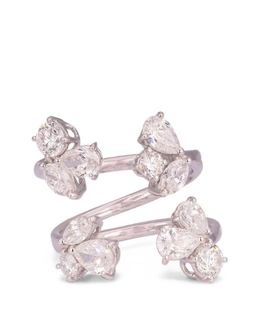 Zydo Metallic Diamond Cluster Open Ring