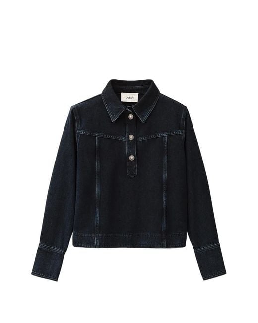 Polo Tavy Con Botones En El Cuello Ba&sh de color Blue