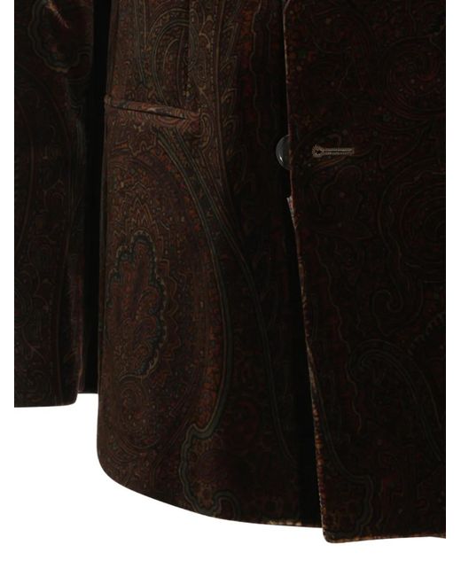 Etro Black Single-Breasted Jacket for men