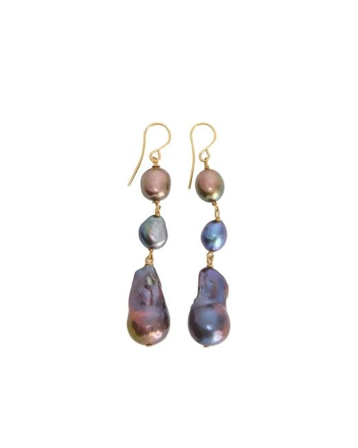 Jil Sander White Dangle Earrings