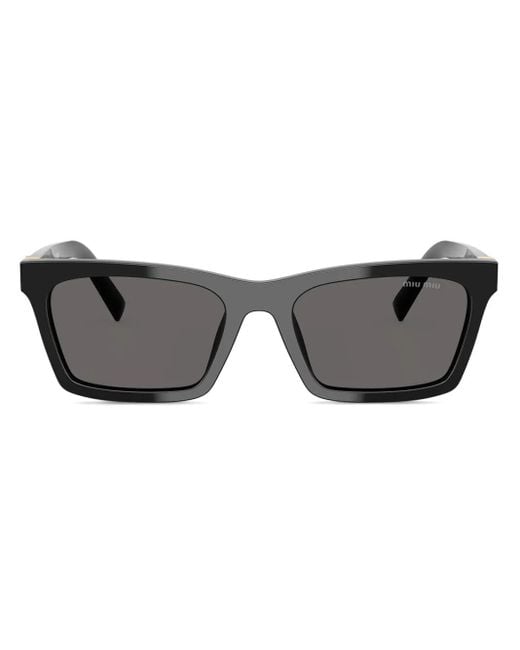 Miu Miu Gray Square-Frame Sunglasses