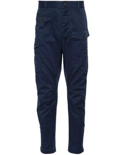 DSquared² Blue Slim-cut Cargo Trousers for men