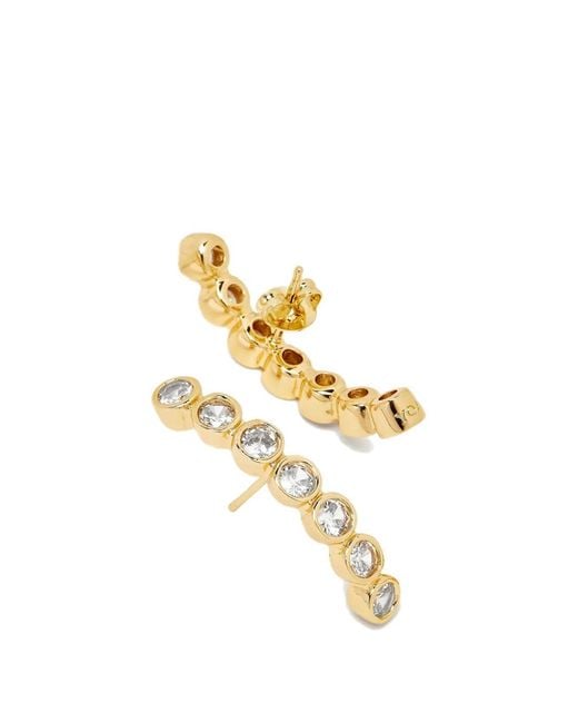 Yoj Metallic Averto Crystal Plated Stud Earrings