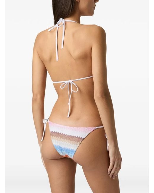 Missoni White Chevron-Patterned Bikini