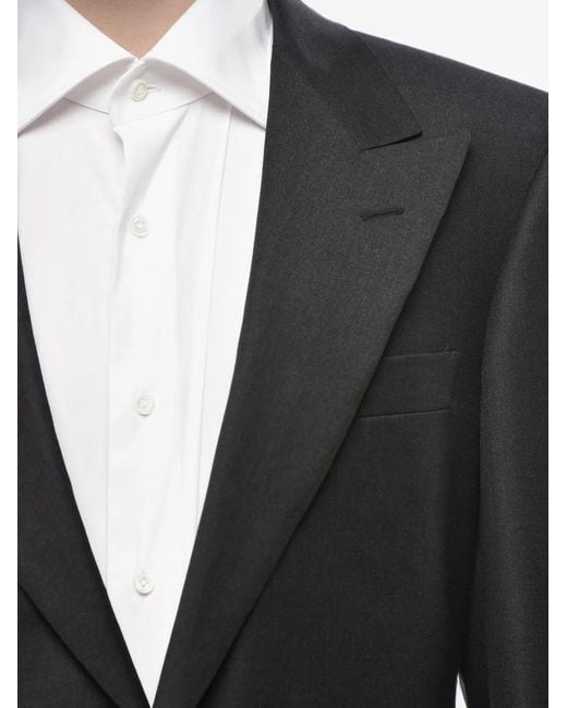Corneliani Black Single-Breasted Wool Morning Coat for men