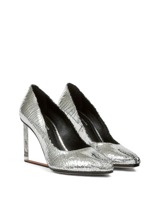Maison Margiela White Tabi Claw Plexi Pumps