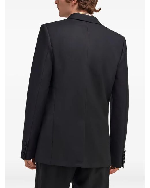 メンズ Roberto Cavalli サテンラペル ジャケット Black