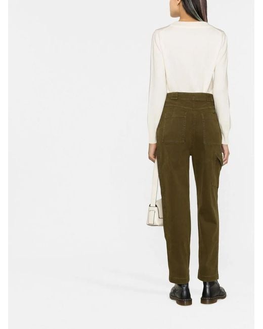Woolrich Green High-Waisted Straight-Leg Jeans