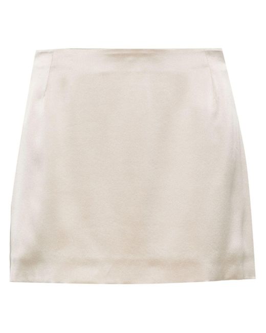 Peter Do Natural Silk A-line Miniskirt