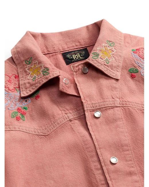 RRL Pink Embroidered Cotton Jacket