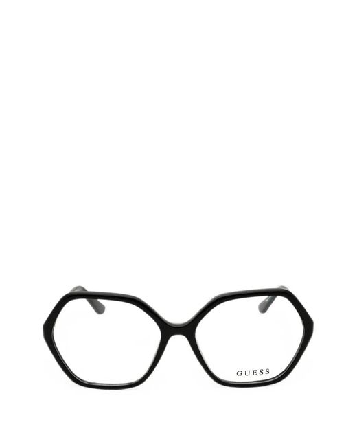 Guess Black Geometric-Frame Glasses