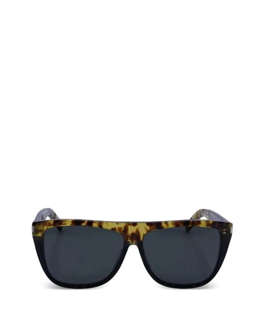 Saint Laurent Black Tortoiseshell-Effect Sunglasses for men