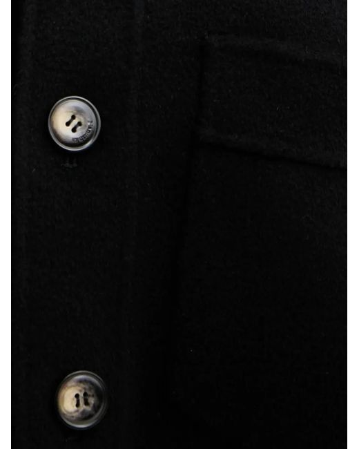 Nanushka Black Button-Fastening Shirt Jacket