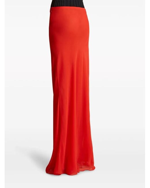 Khaite Red Mauva Skirt