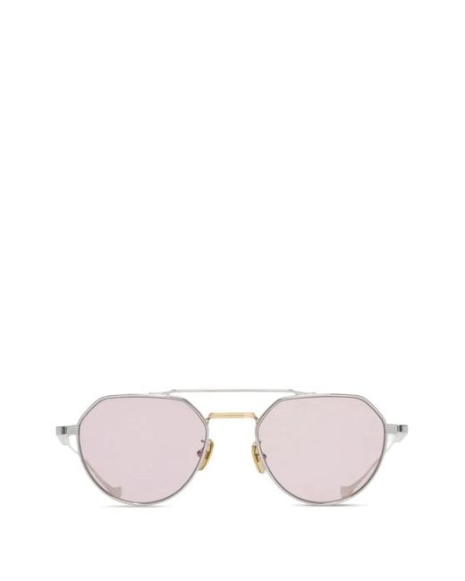 Cutler & Gross Pink Draycott Round-Frame Sunglasses