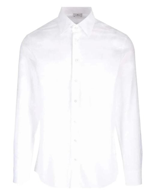 Etro White Paisley-Print Shirt for men