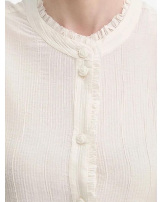 Munthe White Fulton Ruffled Tiered Blouse